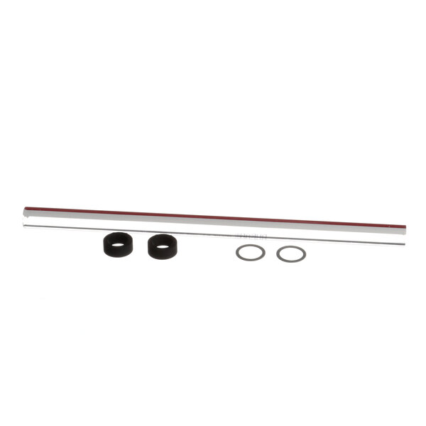 A Cleveland glass water gauge kit with rubber seals and metal rods.