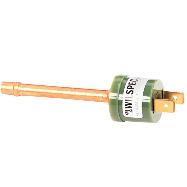 The green and gold Hoshizaki 463180-01 pressure switch.