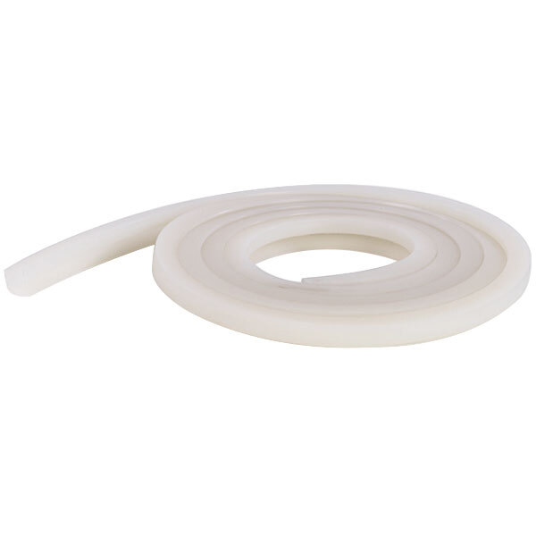 A white flexible rubber tube with a white plastic end.
