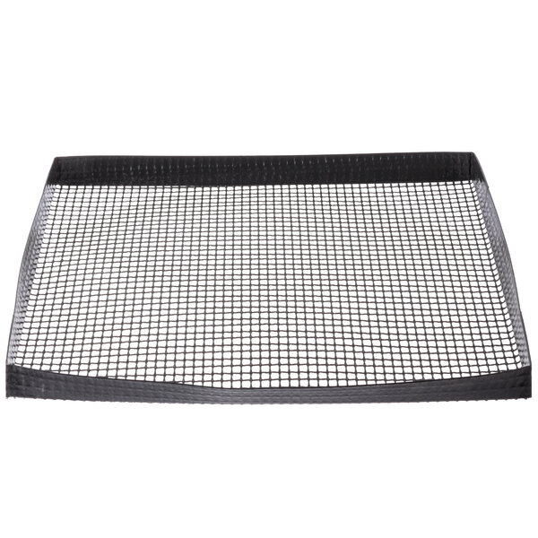 A black square mesh tray.