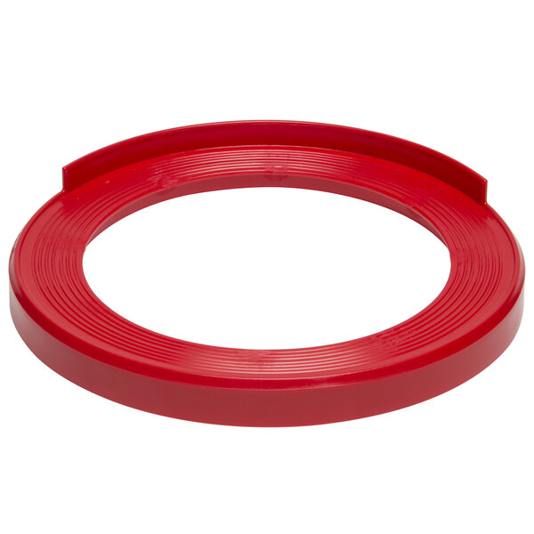 A DeVault keg stacker with a red plastic ring.