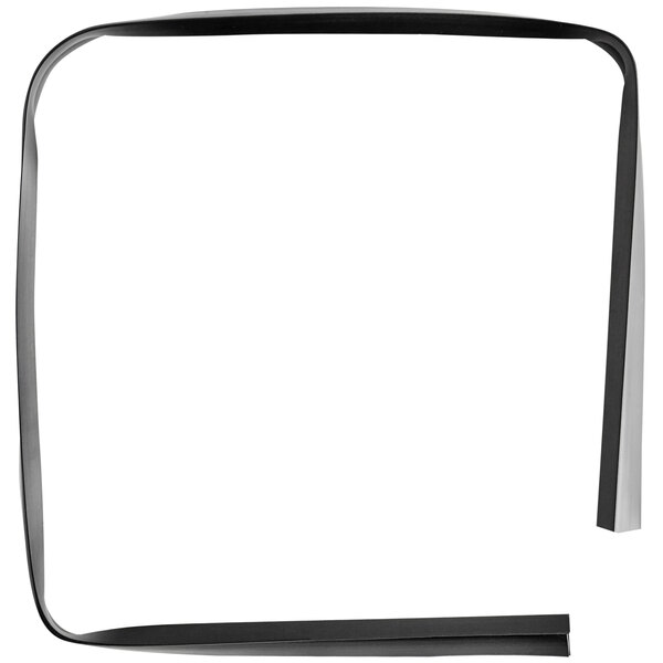 A black and white rectangular rubber gasket.