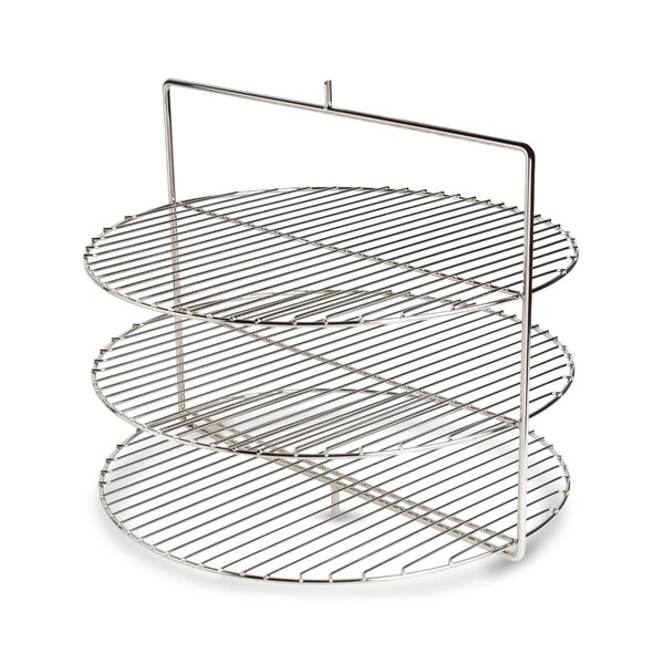 A Nemco metal rack with three tiers.