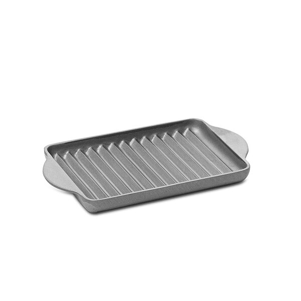 A Merrychef 4460 small grill plate with a handle.