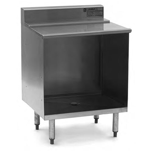An Eagle Group stainless steel cabinet with a flatboard top on wheels.