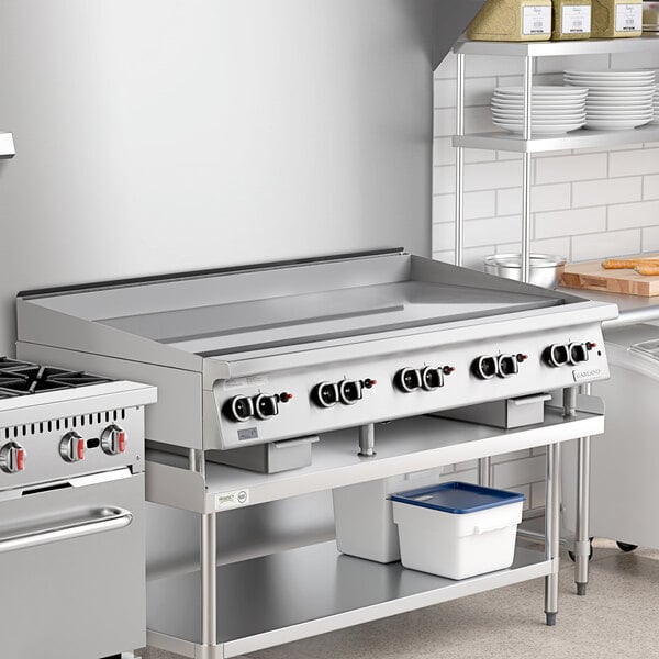 Garland GTGG60-GT60M 60" Liquid Propane Countertop Griddle with Thermostatic Controls - 140,000 BTU