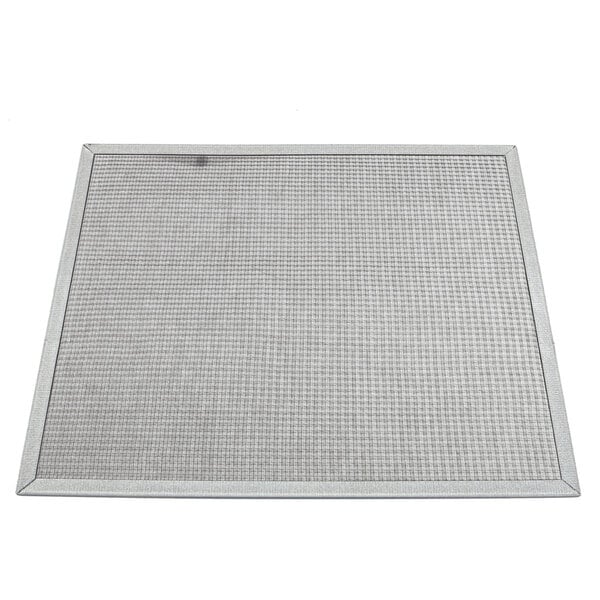 A close up of a Manitowoc Ice air filter mesh screen on a white background.