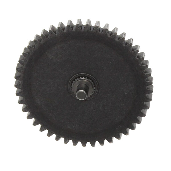 A black Grindmaster-Cecilware third gear with a metal center.