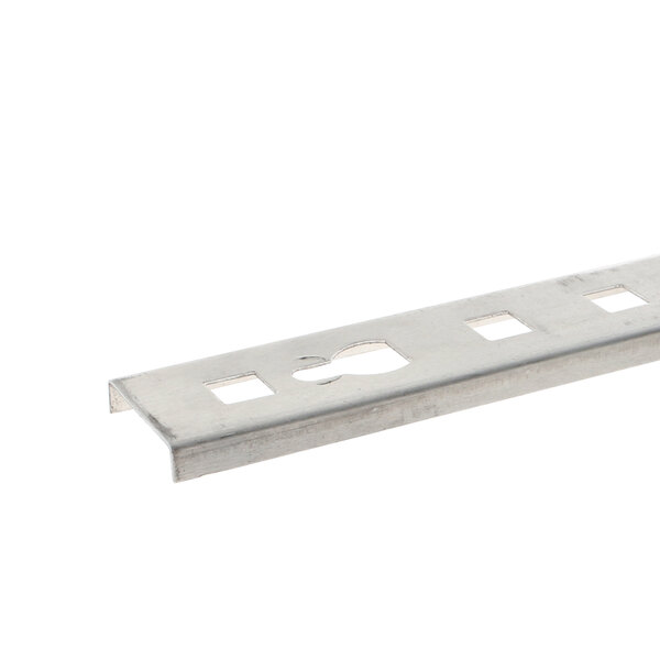 A metal clip-in strip with holes on it.