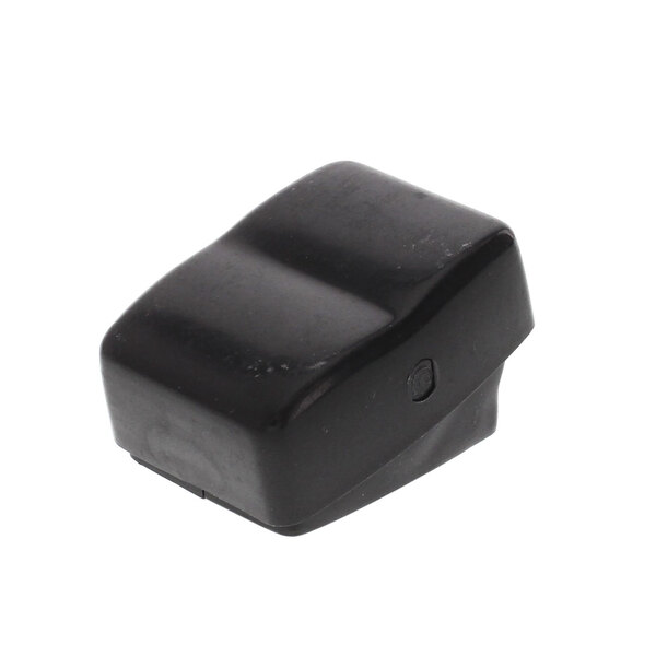 A black plastic knob with a hole.