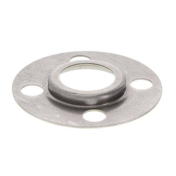 A metal circle with holes, a Rational Motor Shaft Gasket Flange.