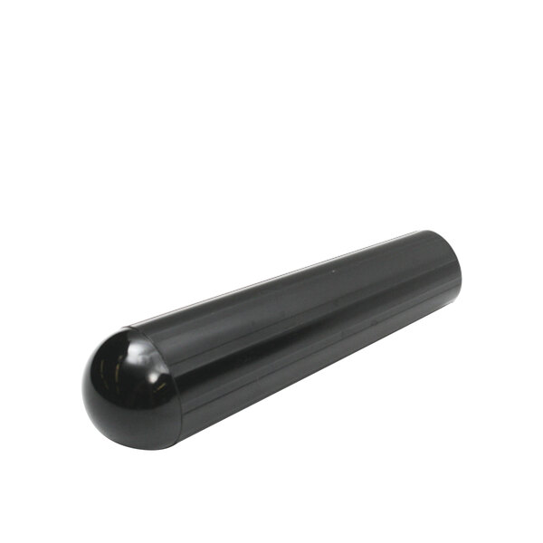 A black cylindrical handle with a black cap.