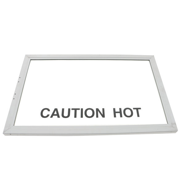 A white NU-VU caution hot cover.
