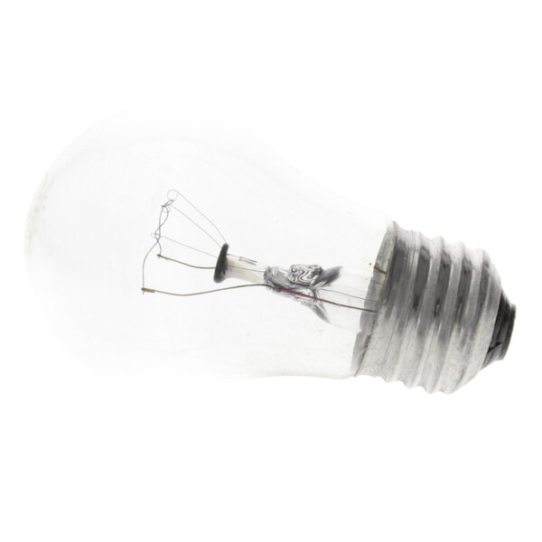 A close-up of a Master-Bilt 40w light bulb.