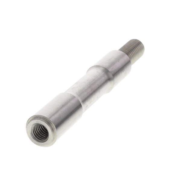A Bizerba stainless steel threaded rod with a nut on the end.
