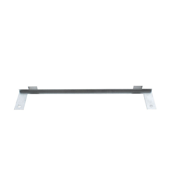 A long metal bar with holes on a white background.