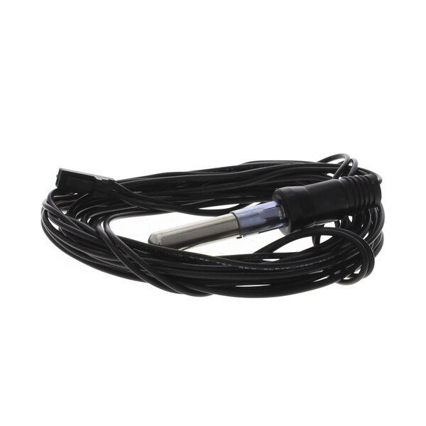 A black cable with a metal probe on the end.