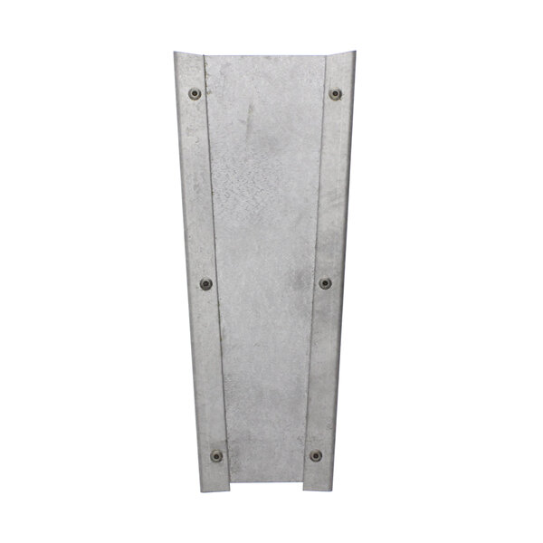 A metal US Range grease chute front panel with screws.