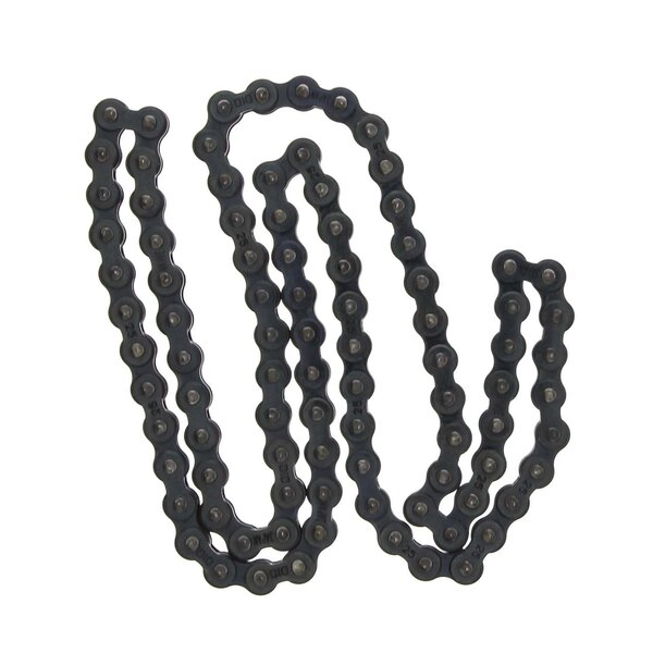 A black chain with two black links.