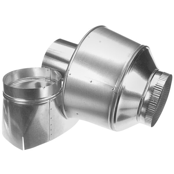 A Bakers Pride stainless steel direct venting kit with a metal cover.