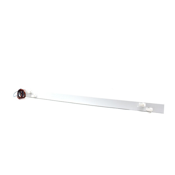 A white rectangular light bar with a black border and wires.