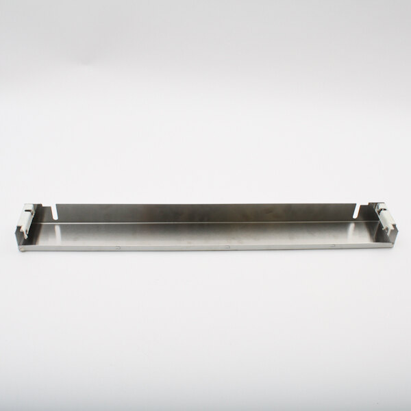 A stainless steel Imperial kick plate with metal accents.
