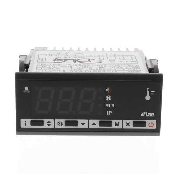 A black Master-Bilt digital temperature controller with white text on the display.