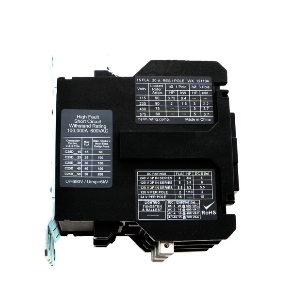 A black Legion Contactor with white labels.