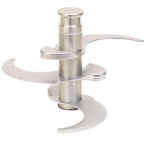 A Robot Coupe 57091 stainless steel 3 blade assembly for a food processor.