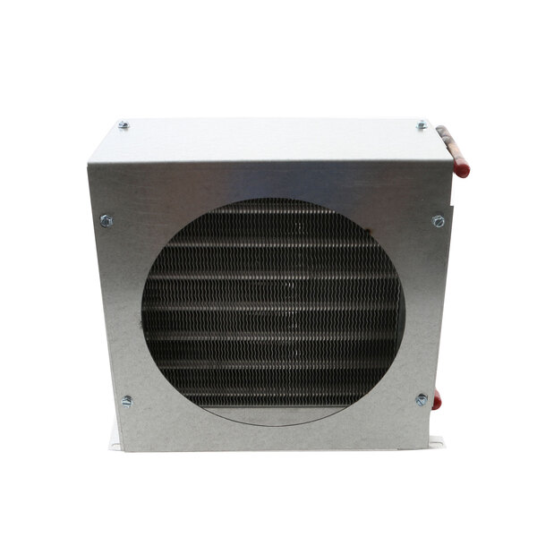 A Continental Refrigerator condenser coil, a metal box with a vent.