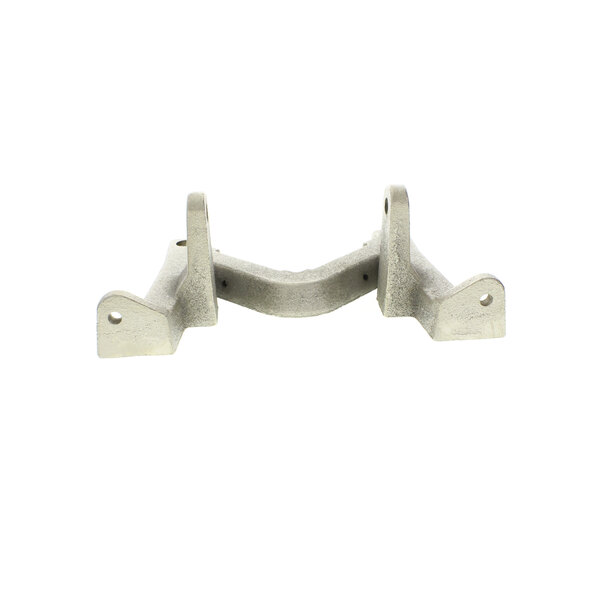 A metal Vollrath back leg bracket with two holes.