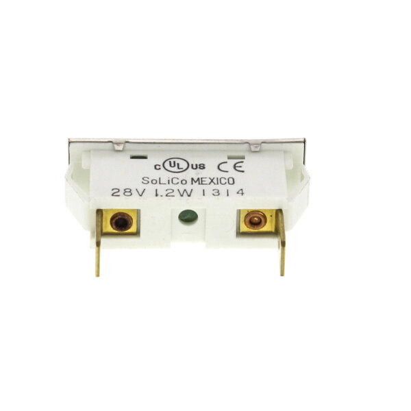 A Crown Steam rectangular signal light with a white background and metal frame.