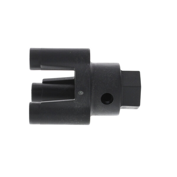 A black plastic Sammic turbine lock key with two holes.