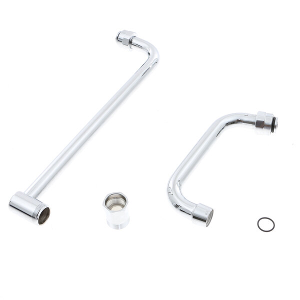 A Perlick water spout kit with a pair of chrome pipes and a metal pipe.