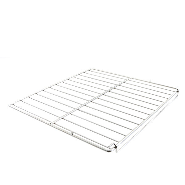 A white metal grid for a US Range oven rack.