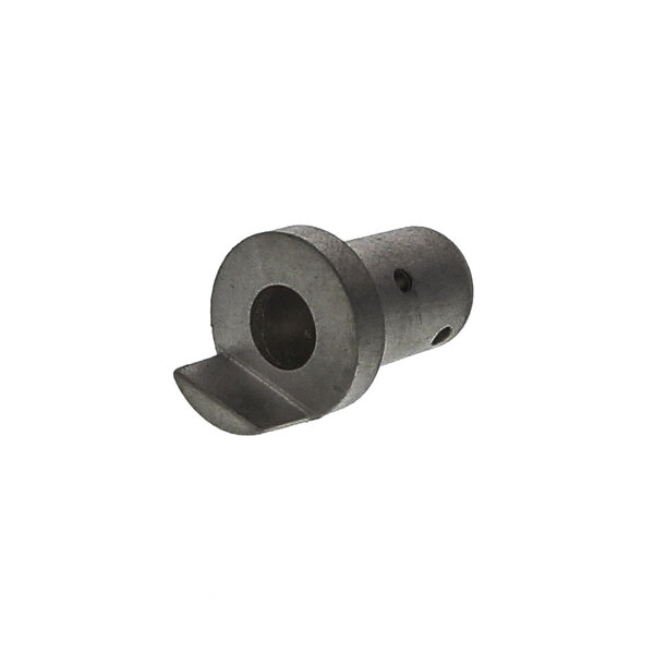 A black metal Rational nozzle with a hole in it.