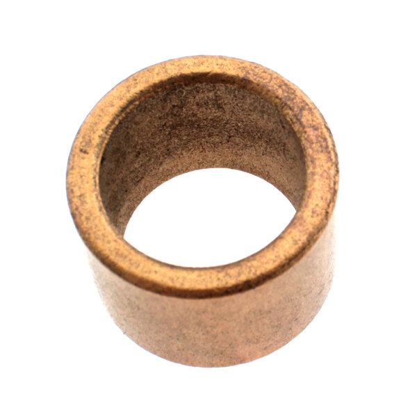 A close-up of a copper metal ring.