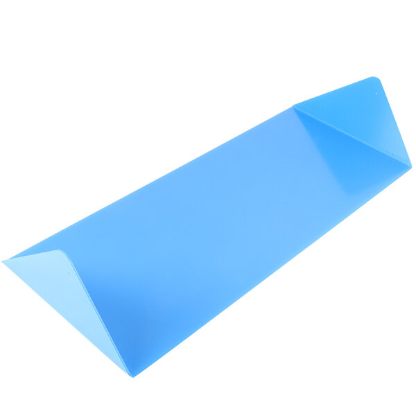 A blue rectangular plastic lid with a handle for a Master-Bilt ice cream freezer on a white background.
