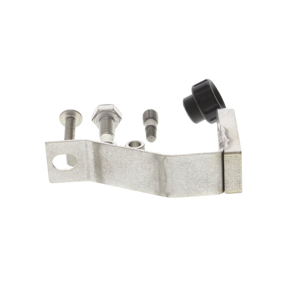 A metal bracket with screws and nuts attached to an Electrolux Lock Bolt Upper Plate.
