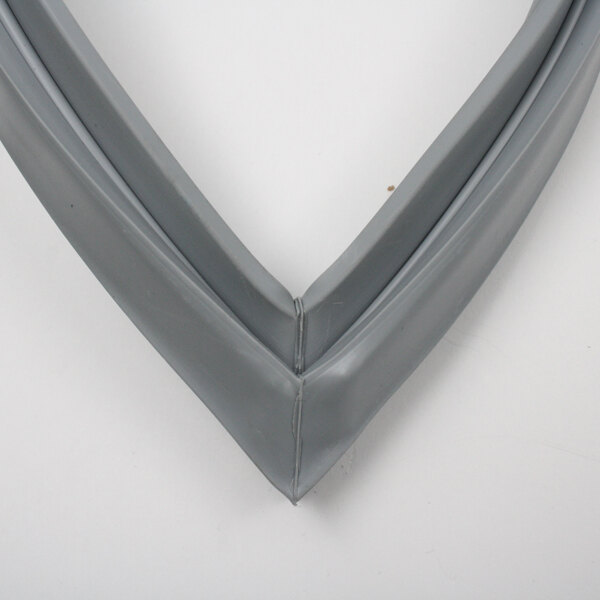 A grey rubber Victory door gasket with two triangles on one side.