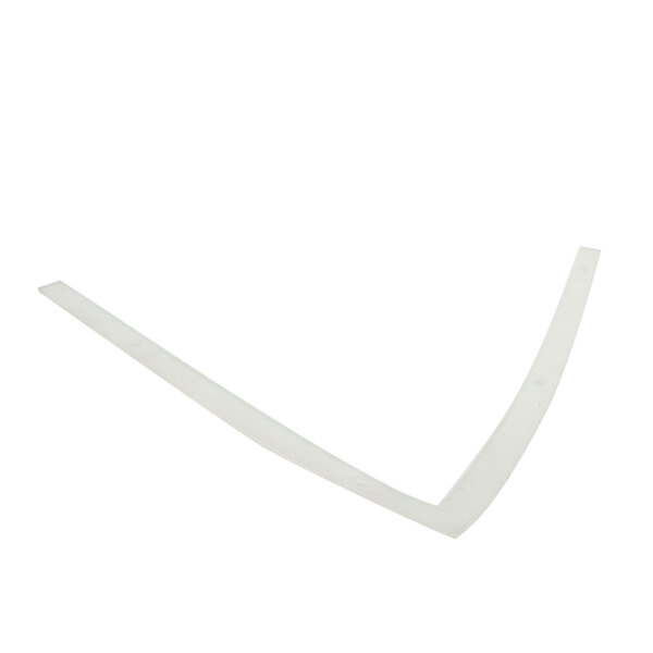 A white plastic strip with a curved edge.