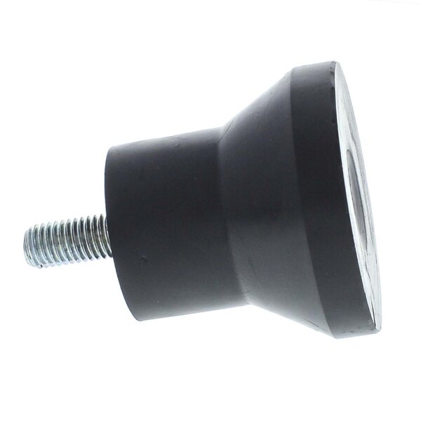 A close up of an Electrolux Professional black plastic knob with a screw.