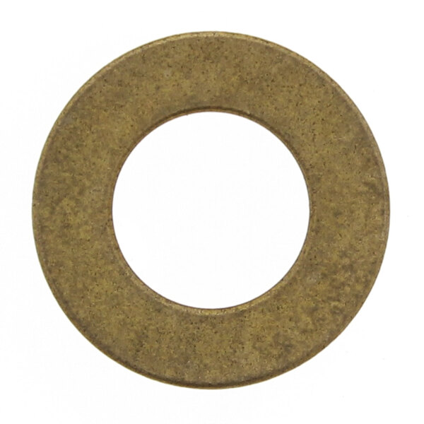A close-up of a metal ring with a circle in the middle.