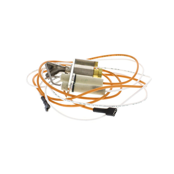 A Lochinvar pilot with an orange and white wire connector.