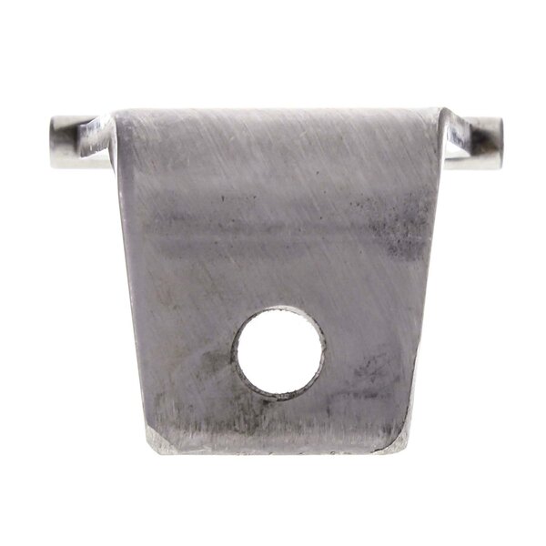 A stainless steel Blakeslee pilot carrier bracket with a hole.