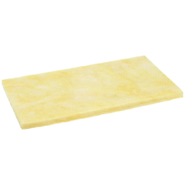 A rectangular yellow insulation sheet with a white background.