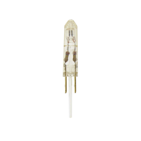 An Electrolux clear light bulb with two connectors.
