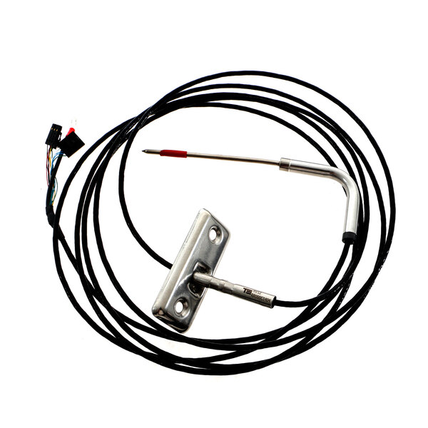 An Electrolux temperature probe with a black cable and two red wires.