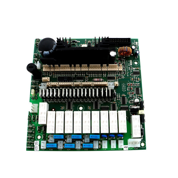 A green Franke Power Board with many small white and black components.