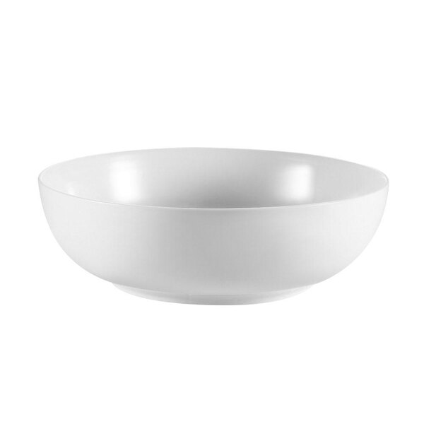 A CAC porcelain salad bowl in bright white.